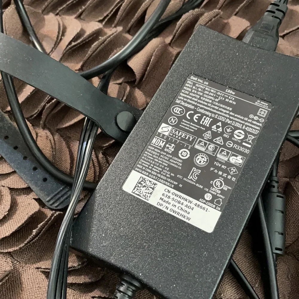 Gently Used Dell 130w AC Power Adapter Charger in great condition.